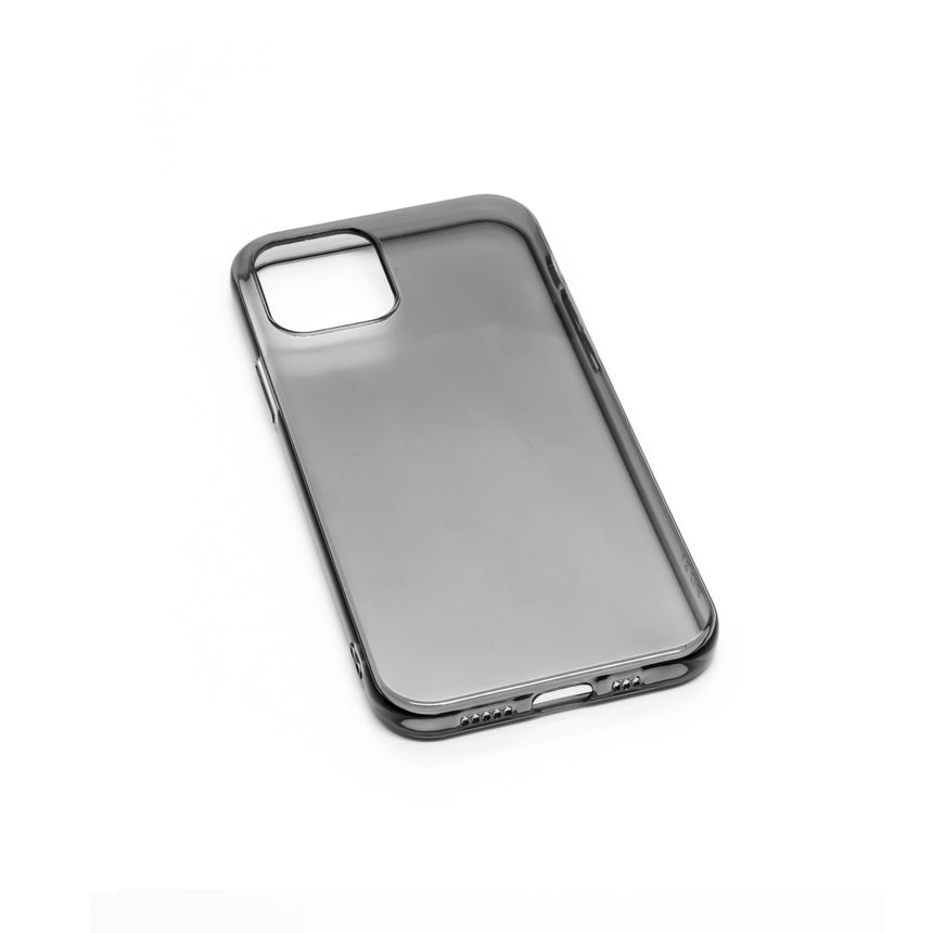 iPhone 12 PRO Black ice case with a matte finish, designed with precise cutouts for easy access to buttons and ports.