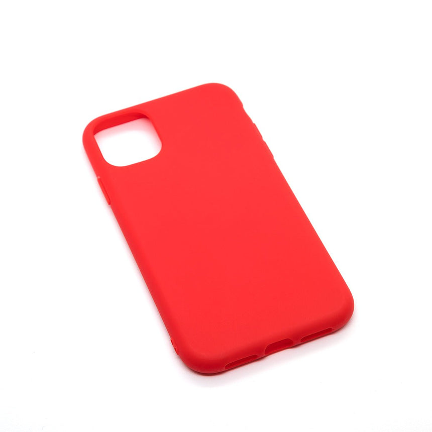 iPhone 11 PRO Red case with a matte finish, designed with precise cutouts for easy access to buttons and ports.