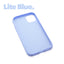 iPhone 11 PRO MAX Lite Blue case with a matte finish, designed with precise cutouts for easy access to buttons and ports.