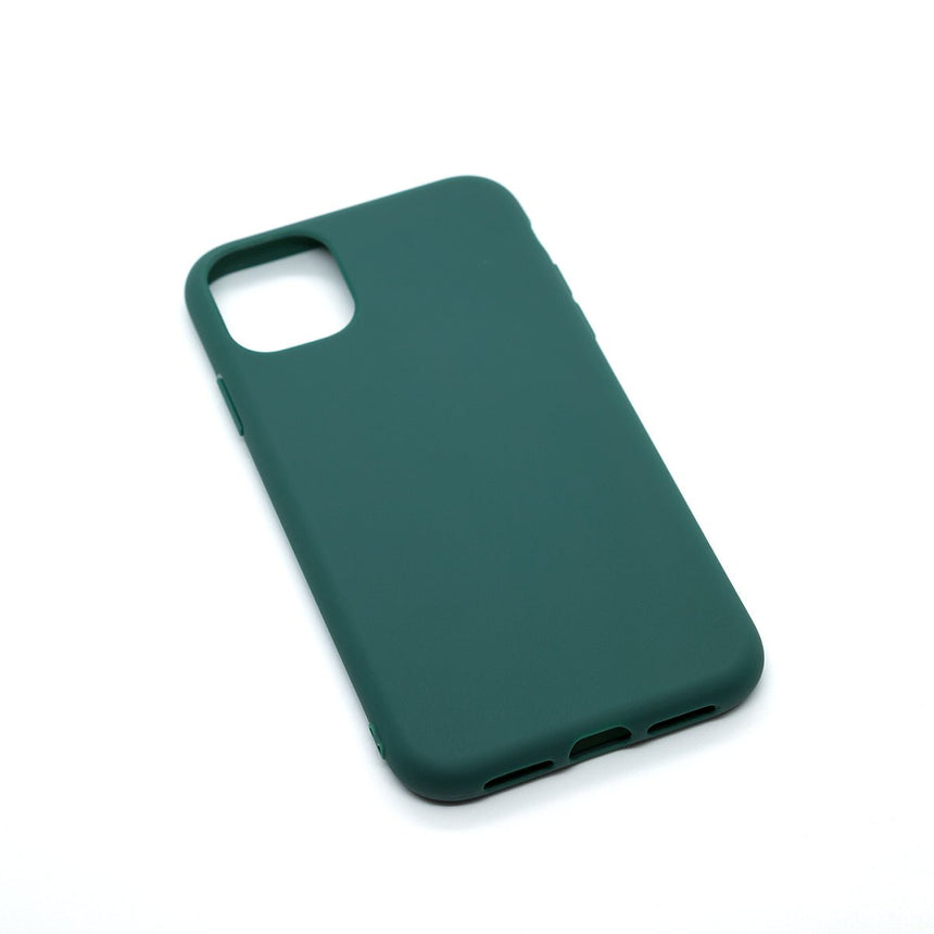 iPhone 11 PRO MAX Emerald case with a matte finish, designed with precise cutouts for easy access to buttons and ports.