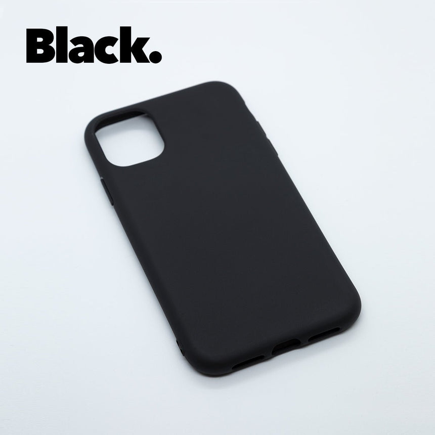 iPhone 11 PRO MAX Black case with a matte finish, designed with precise cutouts for easy access to buttons and ports.
