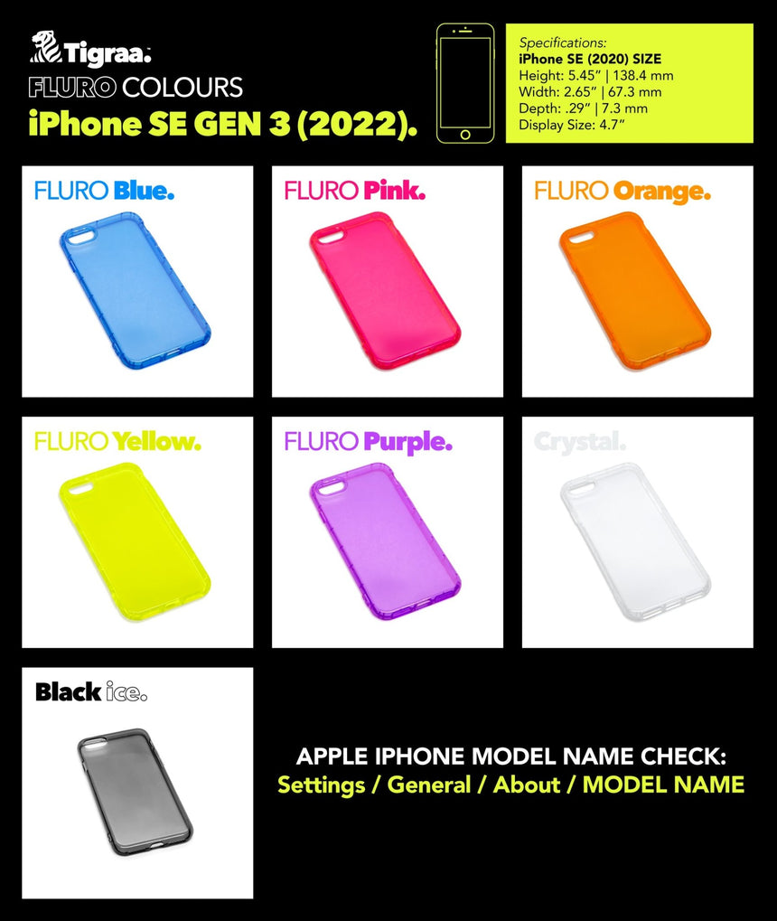 iPhone SE GEN 3 - 2022 - FLURO Cases - Tigraa
