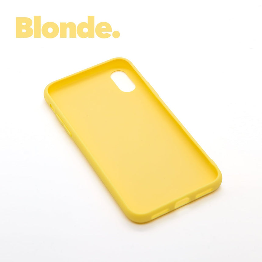 iPhone XR Blonde case with a matte finish, designed with precise cutouts for easy access to buttons and ports.