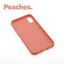 iPhone XR Peaches case with a matte finish, designed with precise cutouts for easy access to buttons and ports.