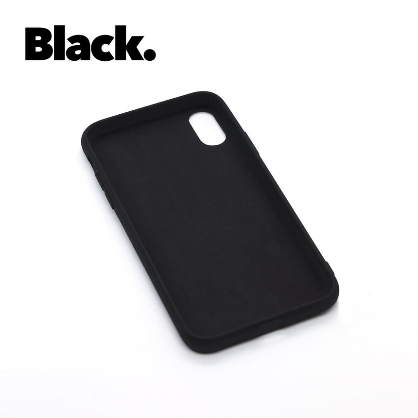 iPhone XR Black case with a matte finish, designed with precise cutouts for easy access to buttons and ports.