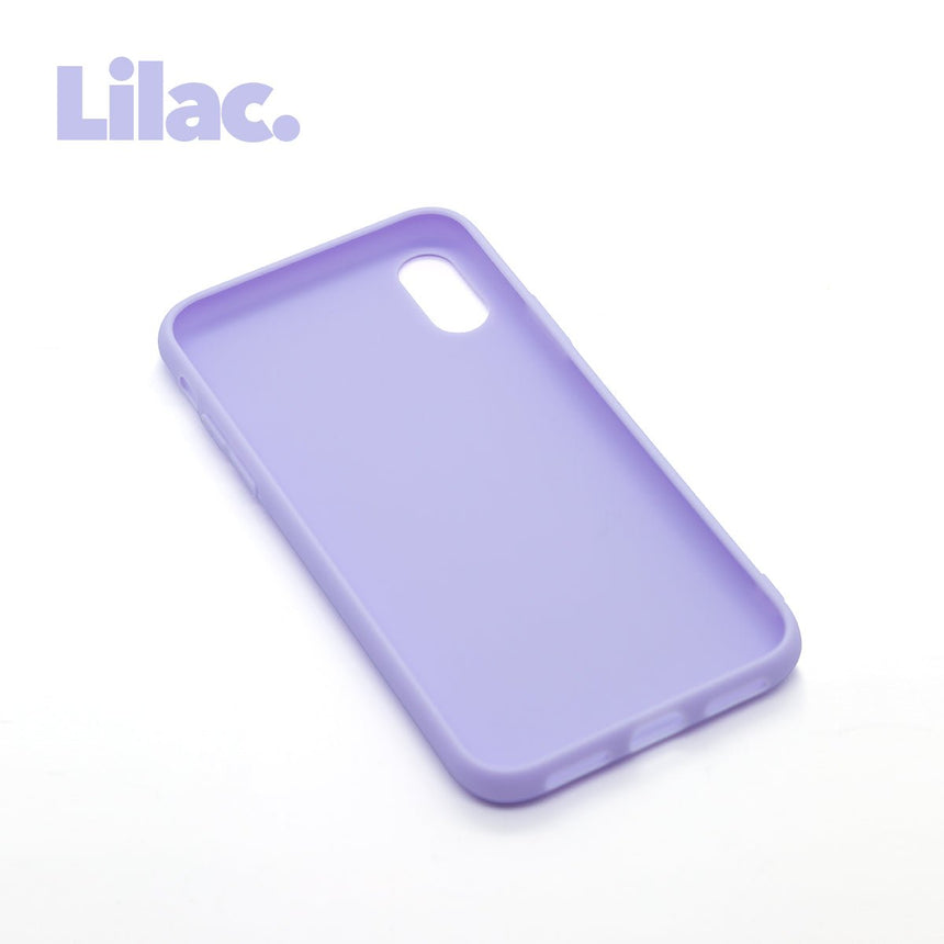 iPhone XR Lilac case with a matte finish, designed with precise cutouts for easy access to buttons and ports.