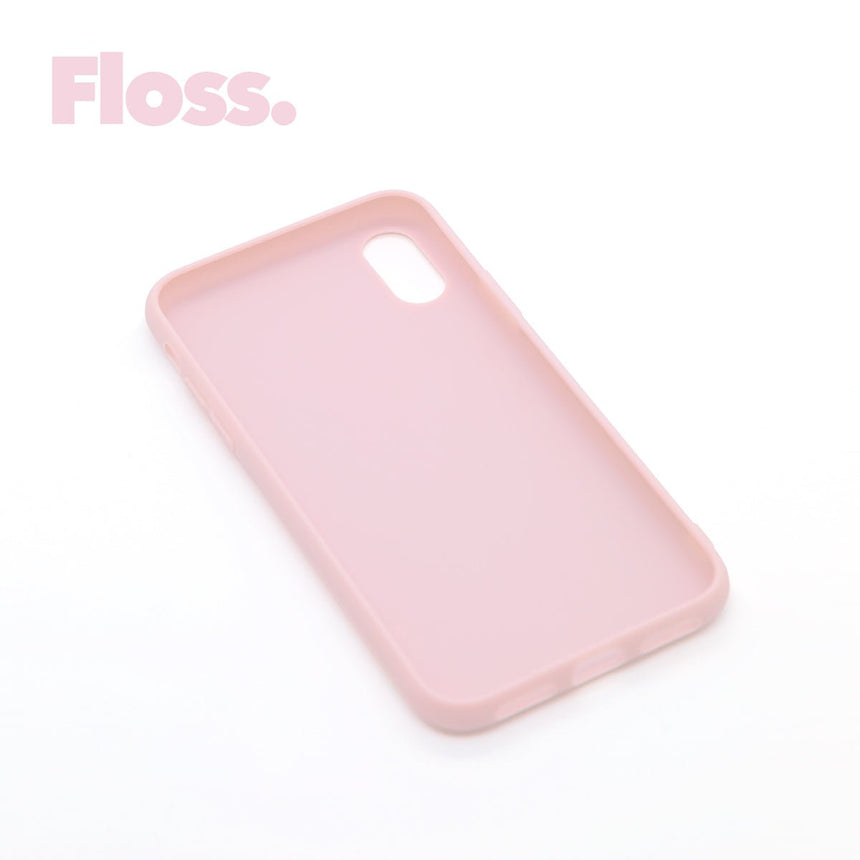 iPhone XR Floss case with a matte finish, designed with precise cutouts for easy access to buttons and ports.