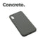iPhone X/XS Concrete case with a matte finish, designed with precise cutouts for easy access to buttons and ports.