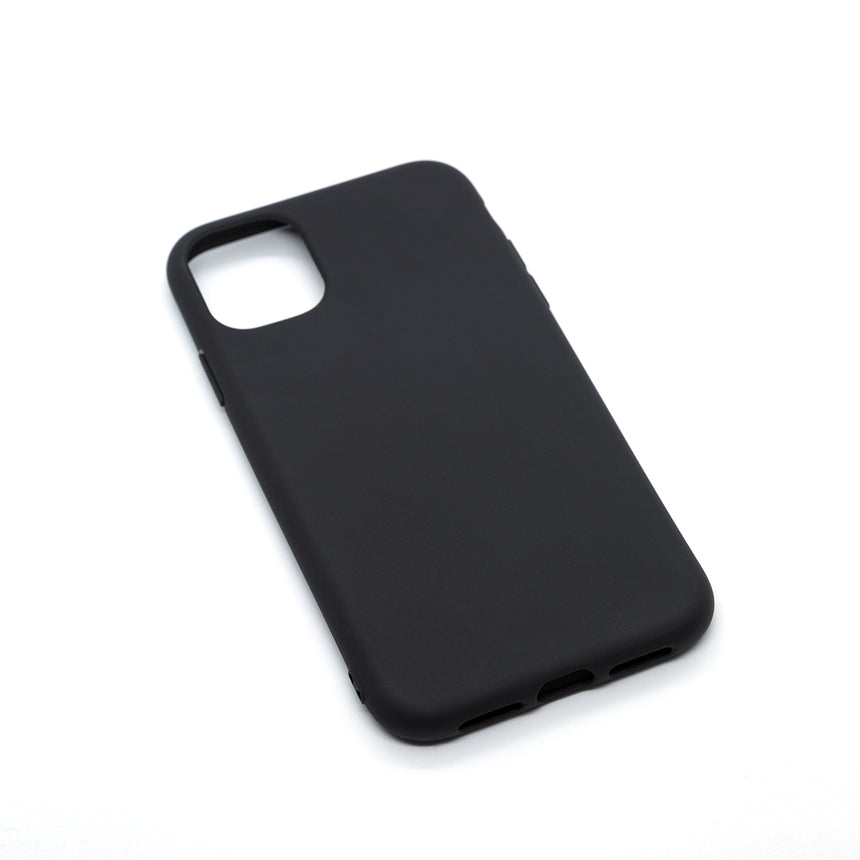 iPhone 11 PRO MAX Black case with a matte finish, designed with precise cutouts for easy access to buttons and ports.