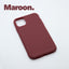 iPhone 11 PRO MAX Maroon case with a matte finish, designed with precise cutouts for easy access to buttons and ports.