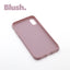 iPhone XR Blush case with a matte finish, designed with precise cutouts for easy access to buttons and ports.