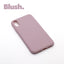 iPhone XR Blush case with a matte finish, designed with precise cutouts for easy access to buttons and ports.