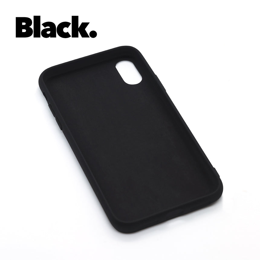 iPhone XS MAX Black case with a matte finish, designed with precise cutouts for easy access to buttons and ports.