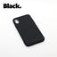 iPhone X/XS Black case with a matte finish, designed with precise cutouts for easy access to buttons and ports.