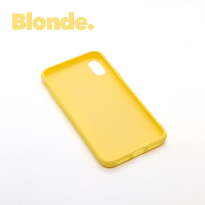 iPhone X/XS Blonde case with a matte finish, designed with precise cutouts for easy access to buttons and ports.