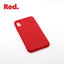iPhone X/XS Red case with a matte finish, designed with precise cutouts for easy access to buttons and ports.