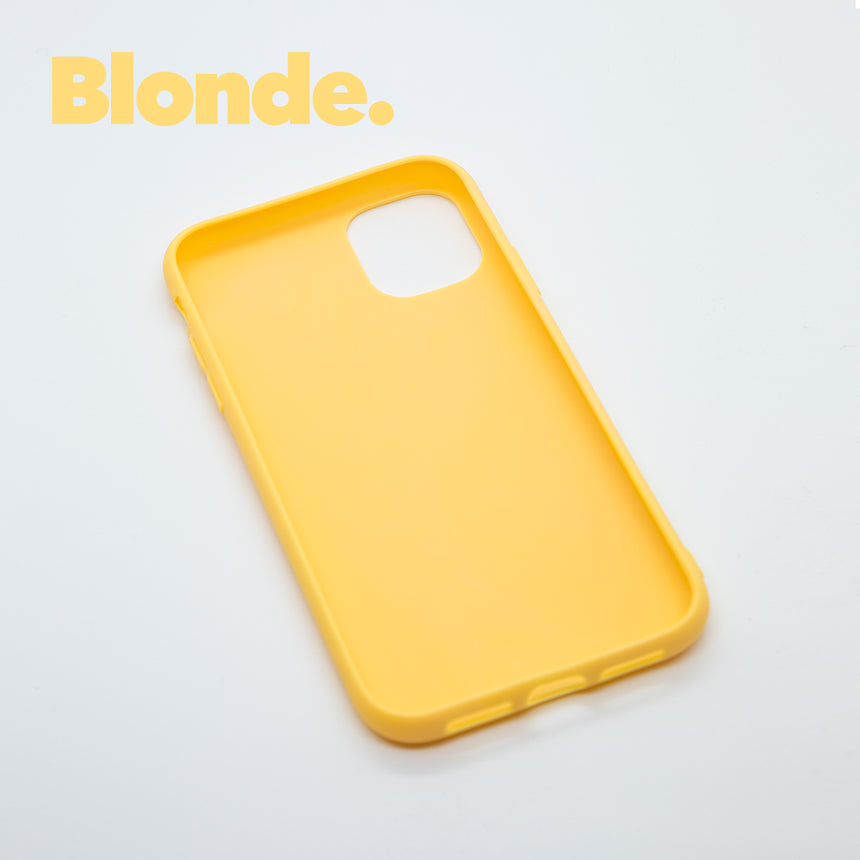 iPhone 11 Blonde case with a matte finish, designed with precise cutouts for easy access to buttons and ports.