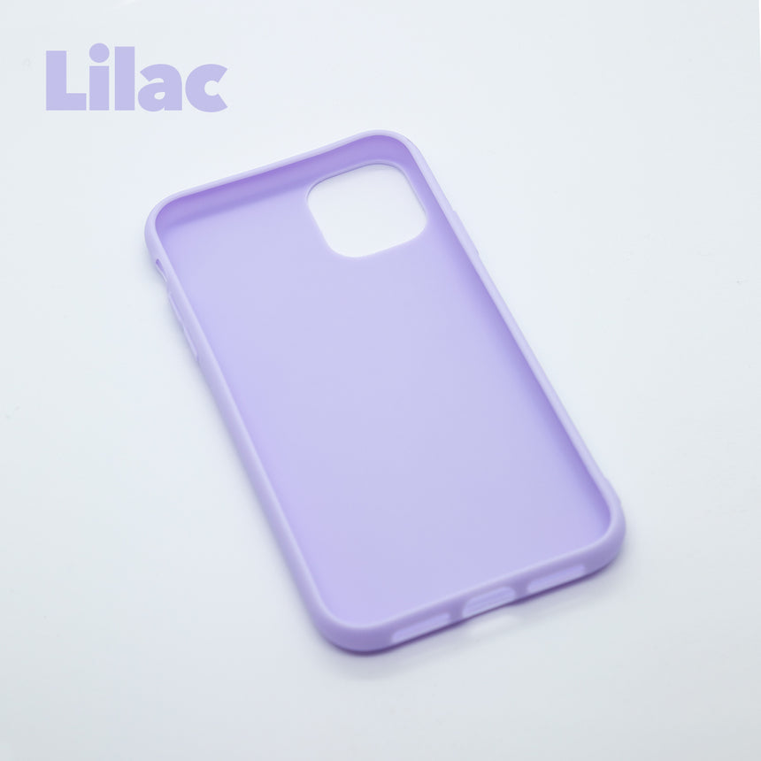iPhone 11 Lilac case with a matte finish, designed with precise cutouts for easy access to buttons and ports.