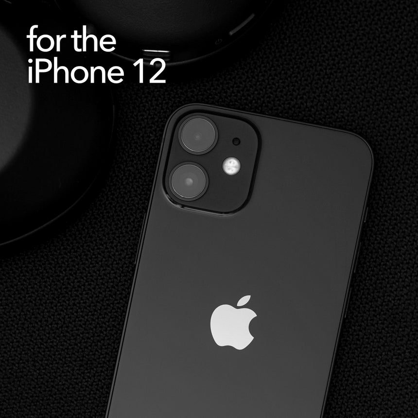iPhone 12 case with a matte finish, designed with precise cutouts for easy access to buttons and ports.