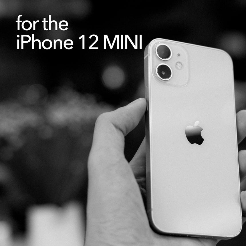 iPhone 12 MINI case with a matte finish, designed with precise cutouts for easy access to buttons and ports.