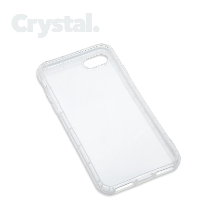 iPhone SE (2020) Crystal case with a matte finish, designed with precise cutouts for easy access to buttons and ports.