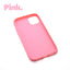 iPhone 11 Pink case with a matte finish, designed with precise cutouts for easy access to buttons and ports.