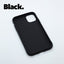 iPhone 11 Black case with a matte finish, designed with precise cutouts for easy access to buttons and ports.