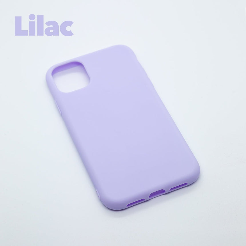 iPhone 11 Lilac case with a matte finish, designed with precise cutouts for easy access to buttons and ports.