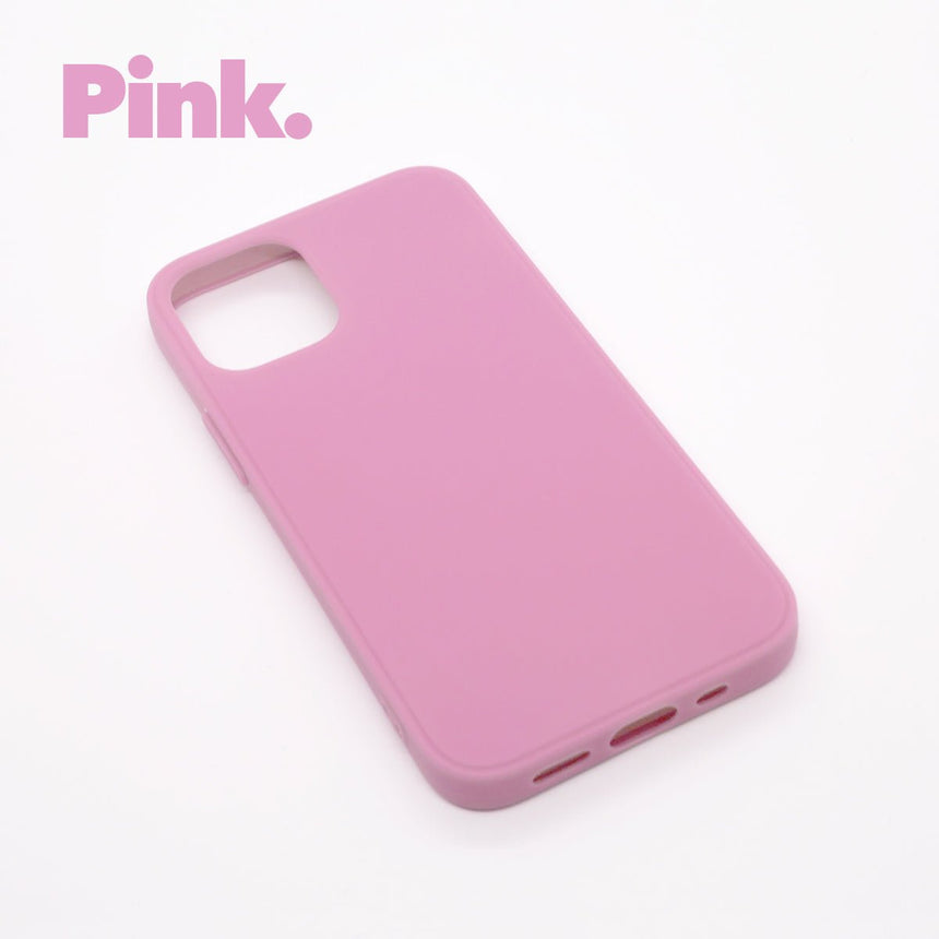 iPhone 12 PRO Pink case with a matte finish, designed with precise cutouts for easy access to buttons and ports.