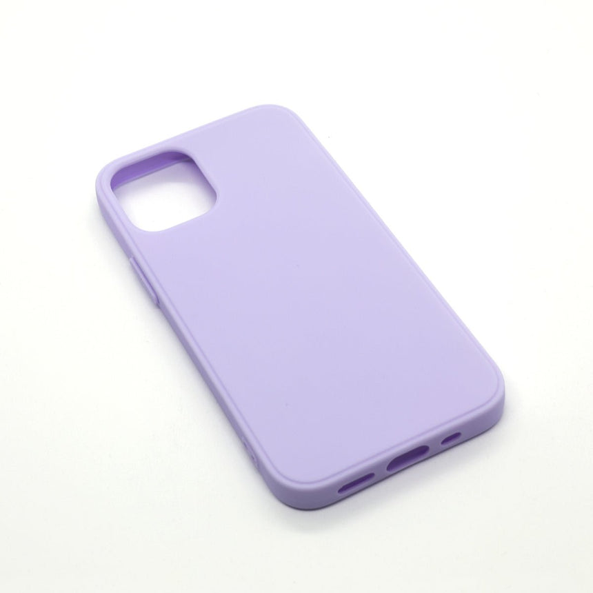 iPhone 12 PRO Lilac case with a matte finish, designed with precise cutouts for easy access to buttons and ports.