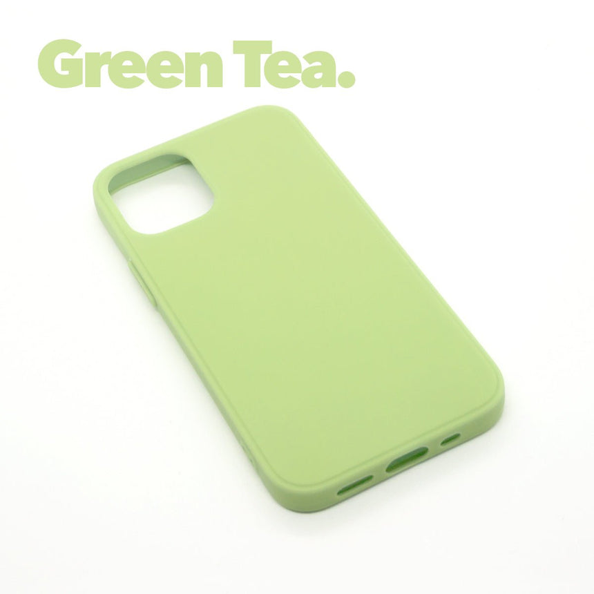 iPhone 12 PRO Green Tea case with a matte finish, designed with precise cutouts for easy access to buttons and ports.