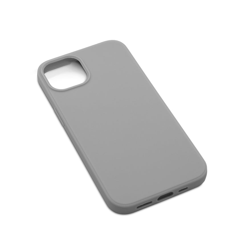 Black iPhone 15 case with a matte finish, designed with precise cutouts for easy access to buttons and ports.