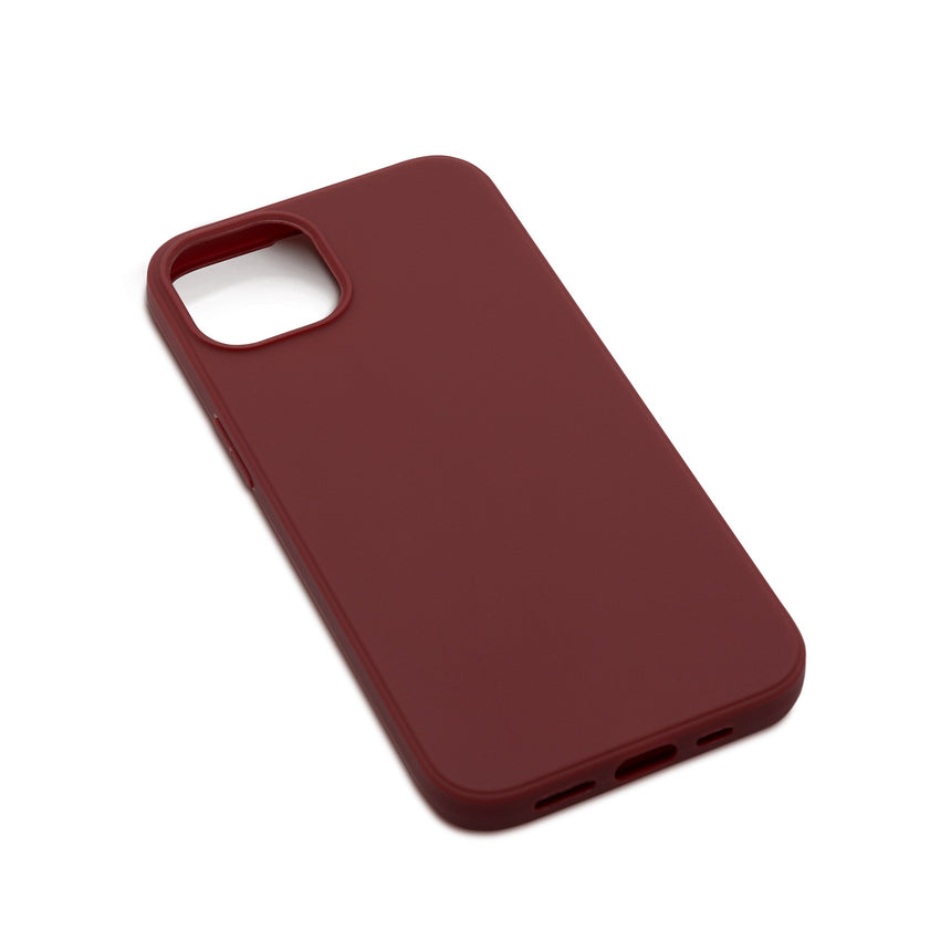 Black iPhone 15 case with a matte finish, designed with precise cutouts for easy access to buttons and ports.