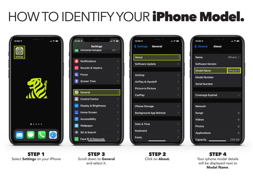 How to identify your iPhone size and model.