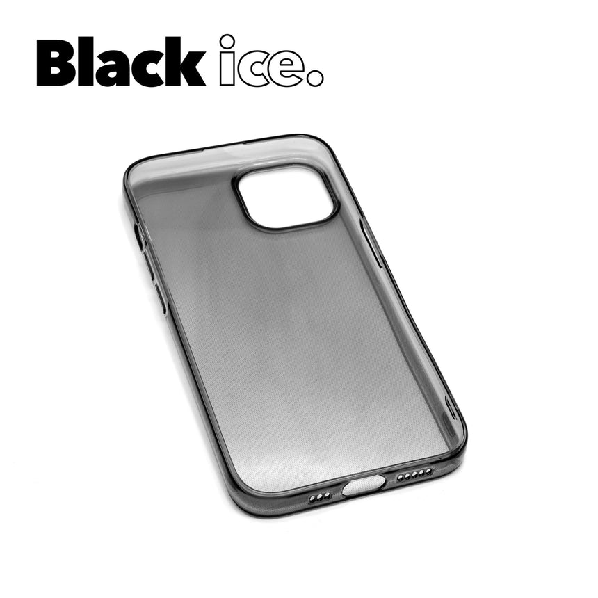 Black iPhone 15 case with a matte finish, designed with precise cutouts for easy access to buttons and ports.