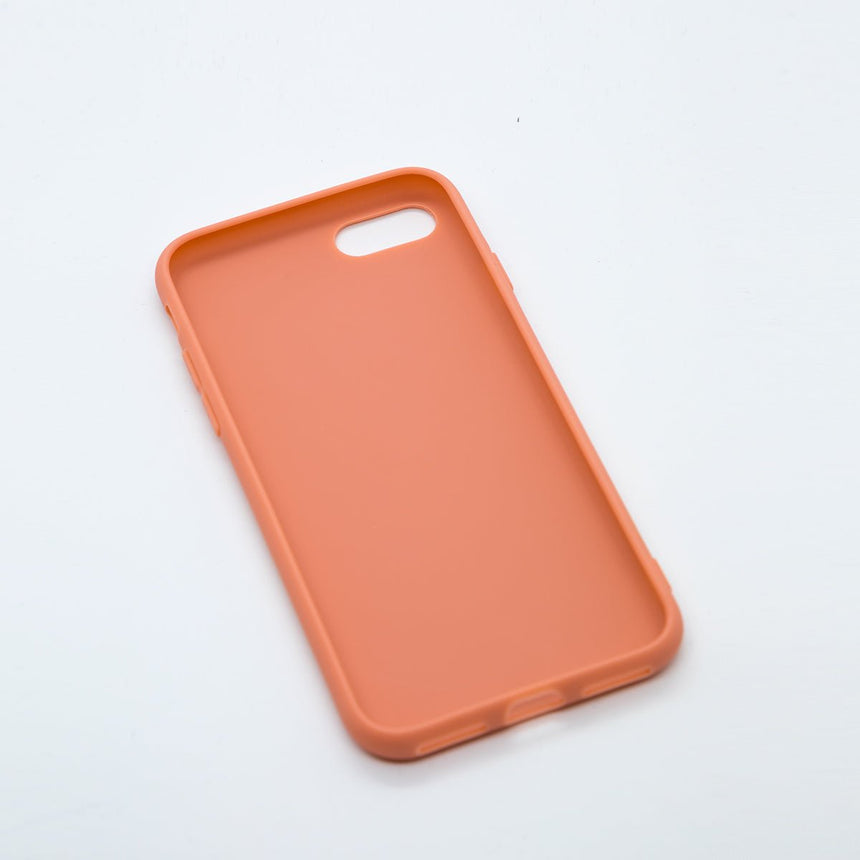 Peaches iPhone 6 case with a matte finish, designed with precise cutouts for easy access to buttons and ports.