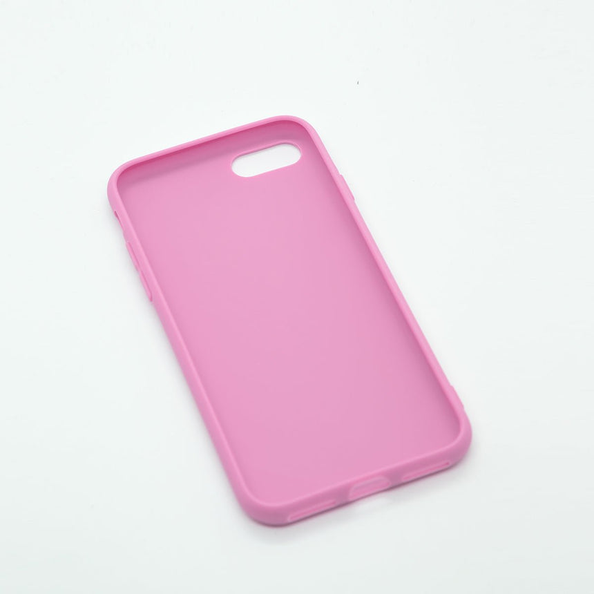 Pink iPhone 6 case with a matte finish, designed with precise cutouts for easy access to buttons and ports.