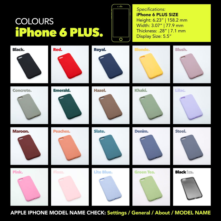 iPhone 6 PLUS Cases, Available colours swatch - Tigraa