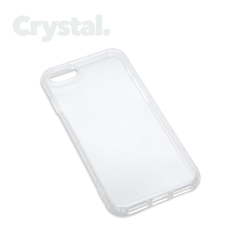 iPhone SE (2020) Crystal case with a matte finish, designed with precise cutouts for easy access to buttons and ports.