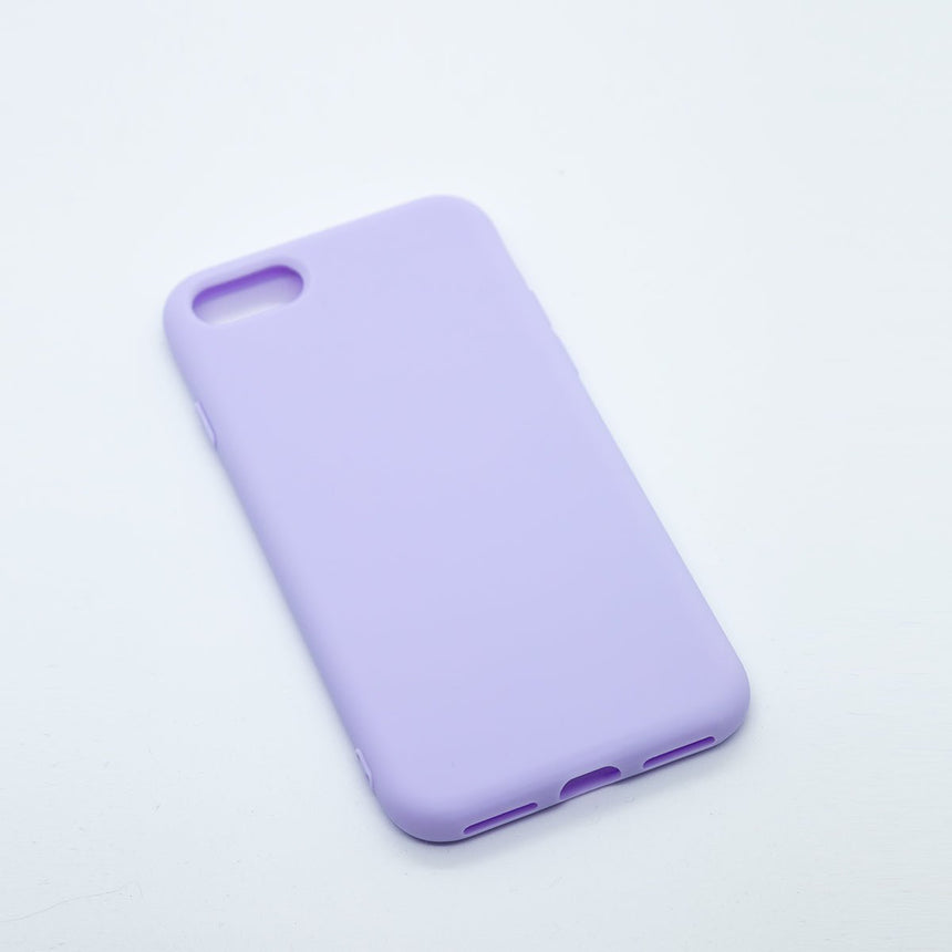 iPhone SE (2020) Lilac case with a matte finish, designed with precise cutouts for easy access to buttons and ports.