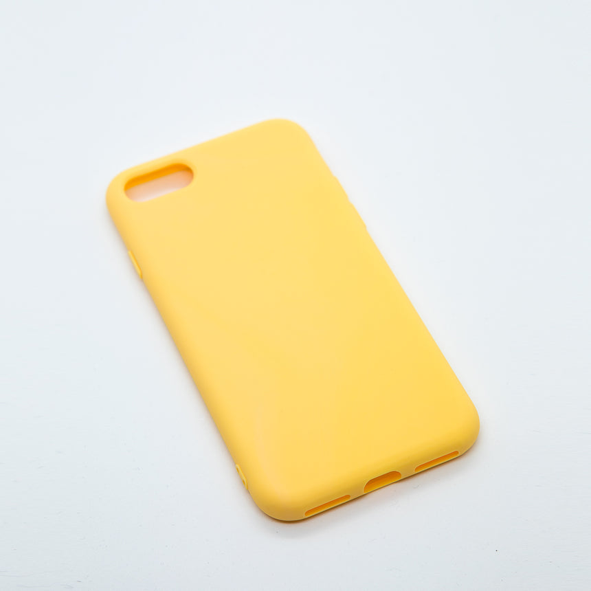 iPhone SE (2020) Blonde case with a matte finish, designed with precise cutouts for easy access to buttons and ports.