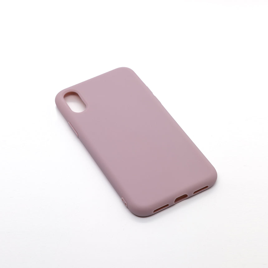 iPhone XS MAX Blush case with a matte finish, designed with precise cutouts for easy access to buttons and ports.