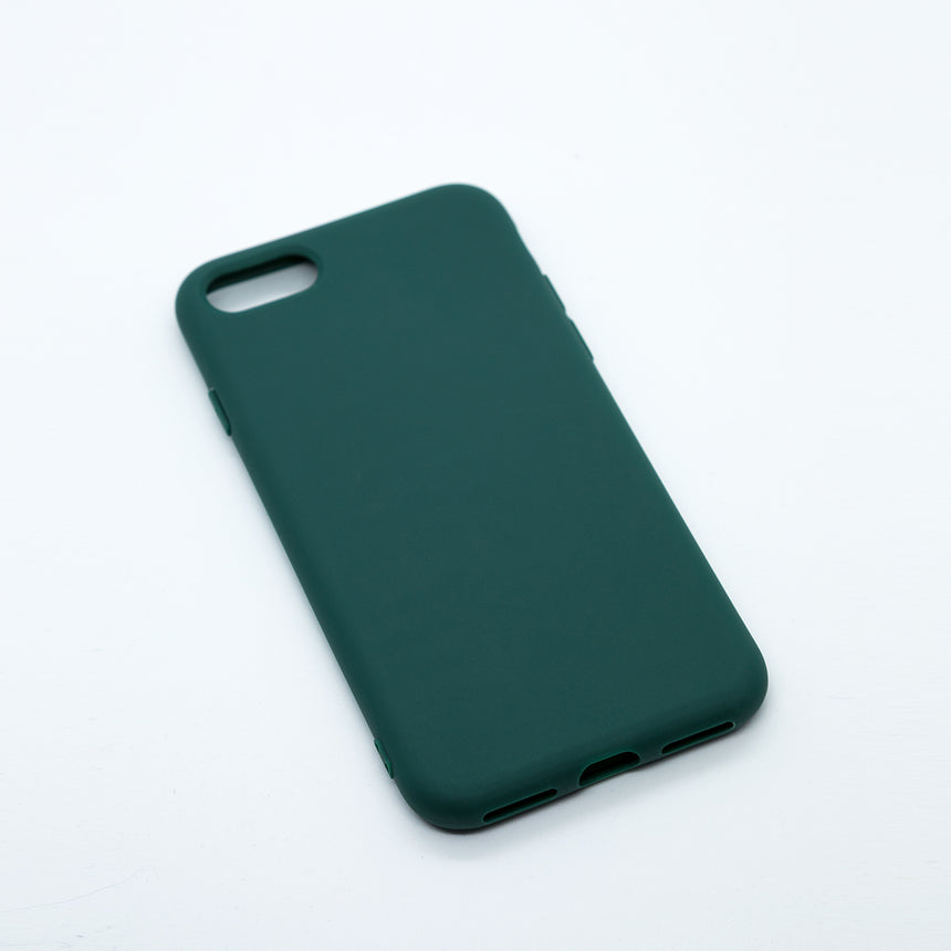 iPhone SE (2020) Emerald case with a matte finish, designed with precise cutouts for easy access to buttons and ports.