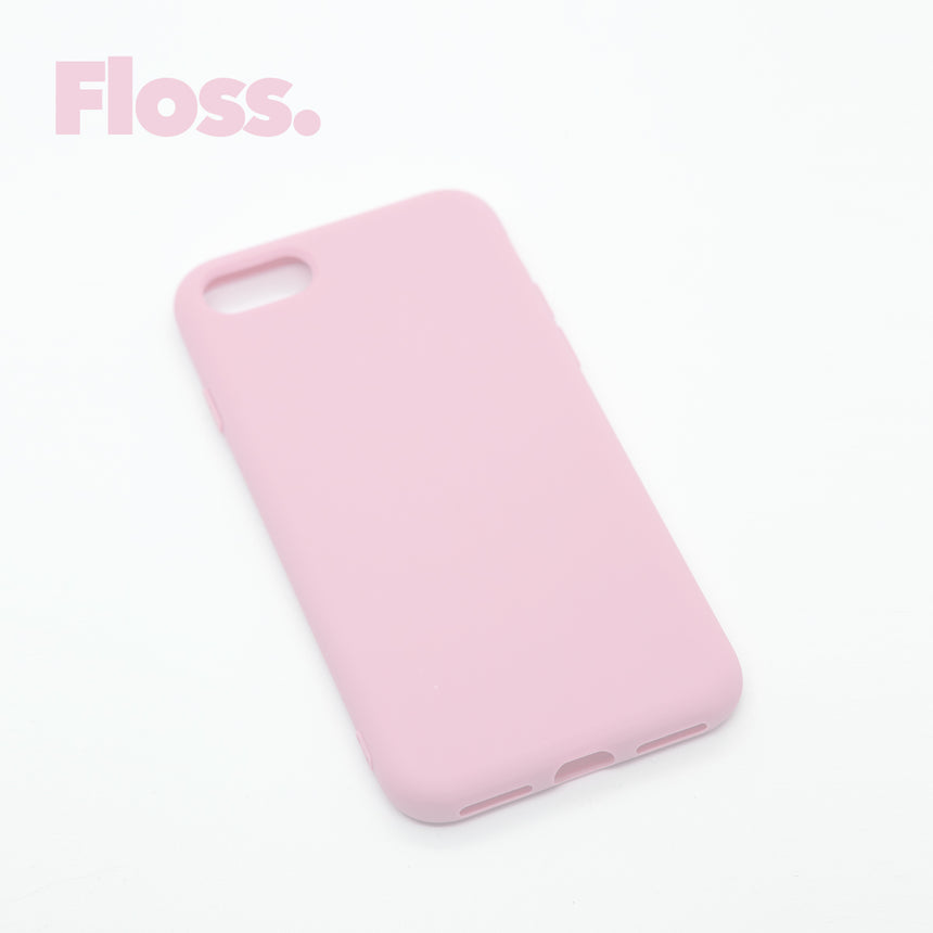 iPhone SE (2020) Floss case with a matte finish, designed with precise cutouts for easy access to buttons and ports.