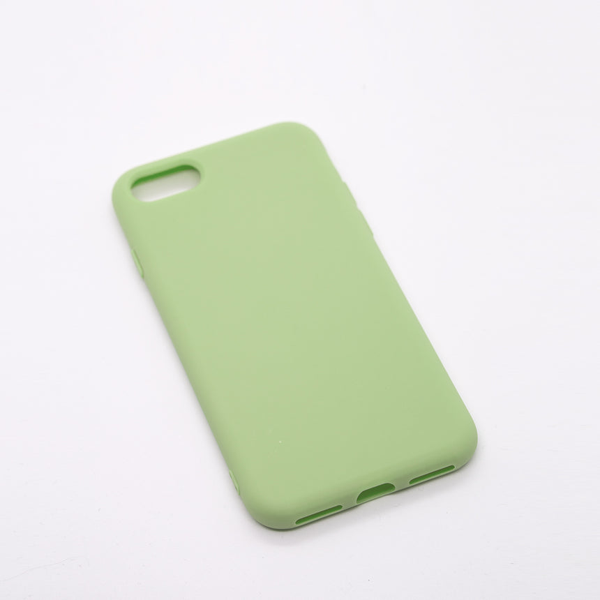 iPhone SE (2020) Green Tea case with a matte finish, designed with precise cutouts for easy access to buttons and ports.