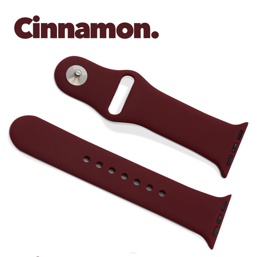 For the Apple Watch. High quality silicone wrist band in Cinnamon colour