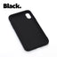 iPhone XS MAX Black case with a matte finish, designed with precise cutouts for easy access to buttons and ports.