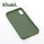iPhone XS MAX Khaki case with a matte finish, designed with precise cutouts for easy access to buttons and ports.