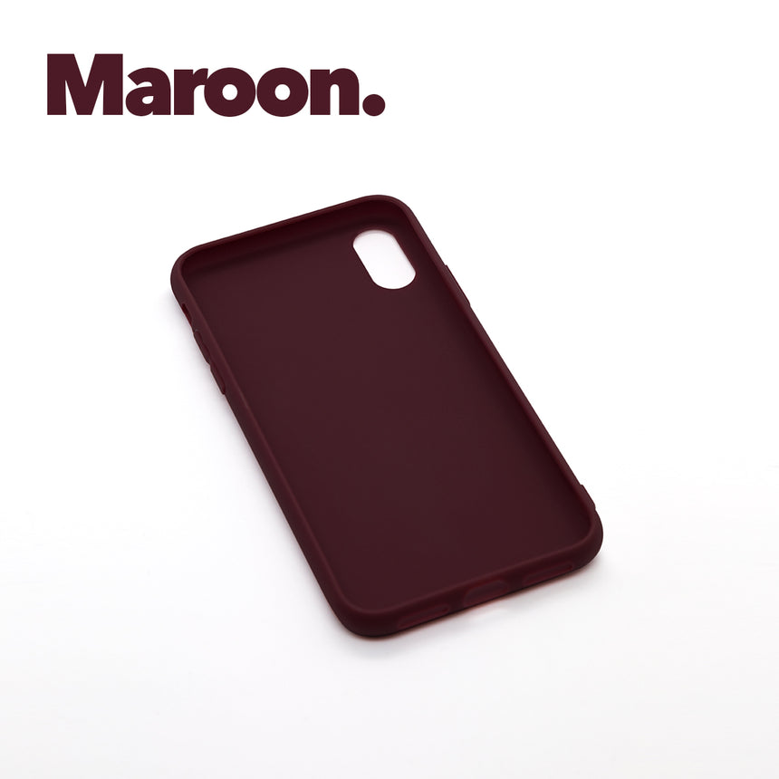 iPhoneX XS Case Maroon Inner Side Image 