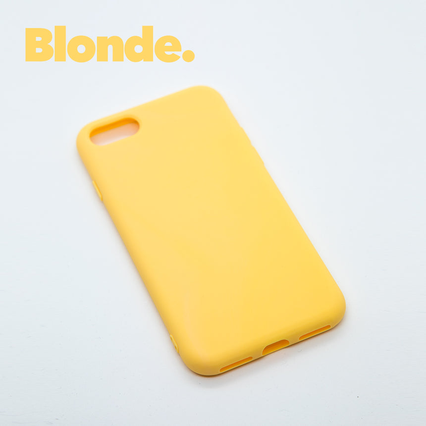 iPhone SE (2020) Blonde case with a matte finish, designed with precise cutouts for easy access to buttons and ports.